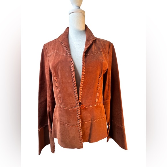 The Last Best Place Catalog Company Jackets & Blazers - The Last Best Place Catalog Company Mocha Suede bell sleeve Med Blazer